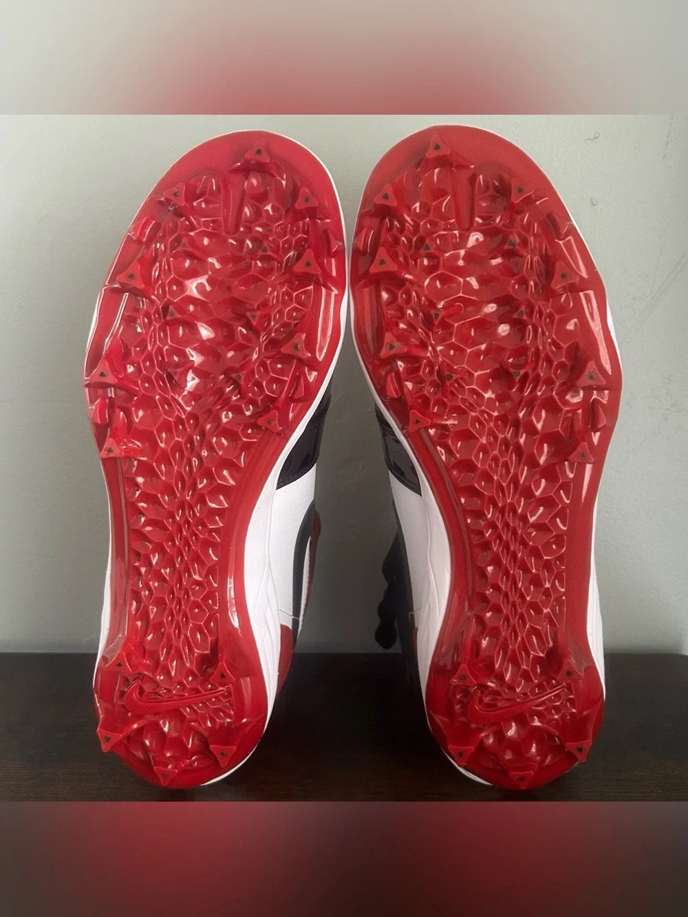 Jordan 1 Mid TD Football Cleats Red Mens Size 10 FJ6805-601
